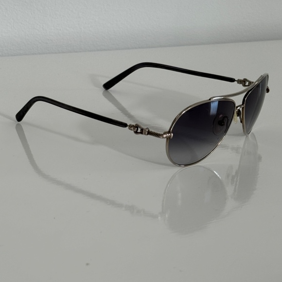 Rare David Yurman Women\'s Aviator Sunglasses DY007 Palladium Buckle Silver +Case main image 6